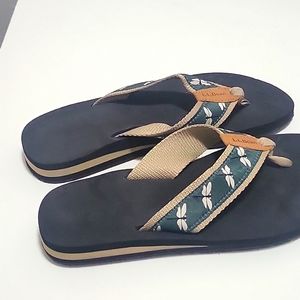 LL Bean dragonfly flip flops